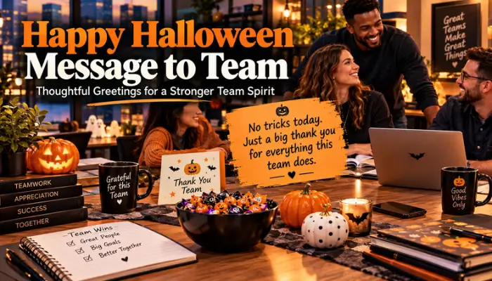 Happy Halloween Message to Team